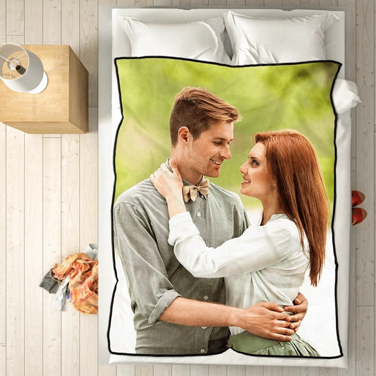 Personalized Picture Blanket – 100% Custom Photo Fleece Throw Blanket