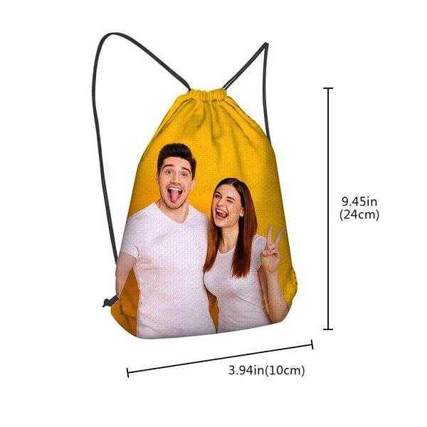 Custom Photo Drawstring Bag – Personalized Sports Pack with Your Image - Customise Now